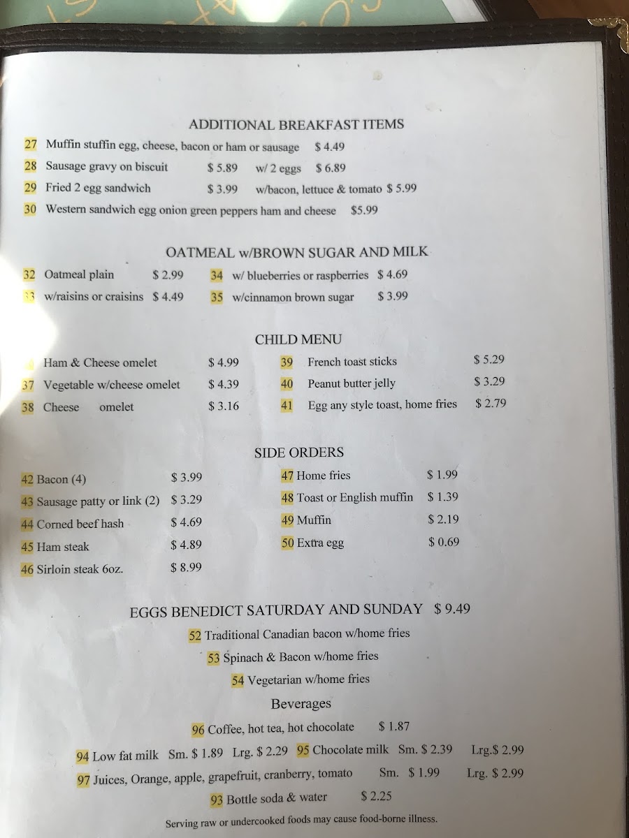 Sue's Cobscook Bay Cafe MenuMenu Photo 8