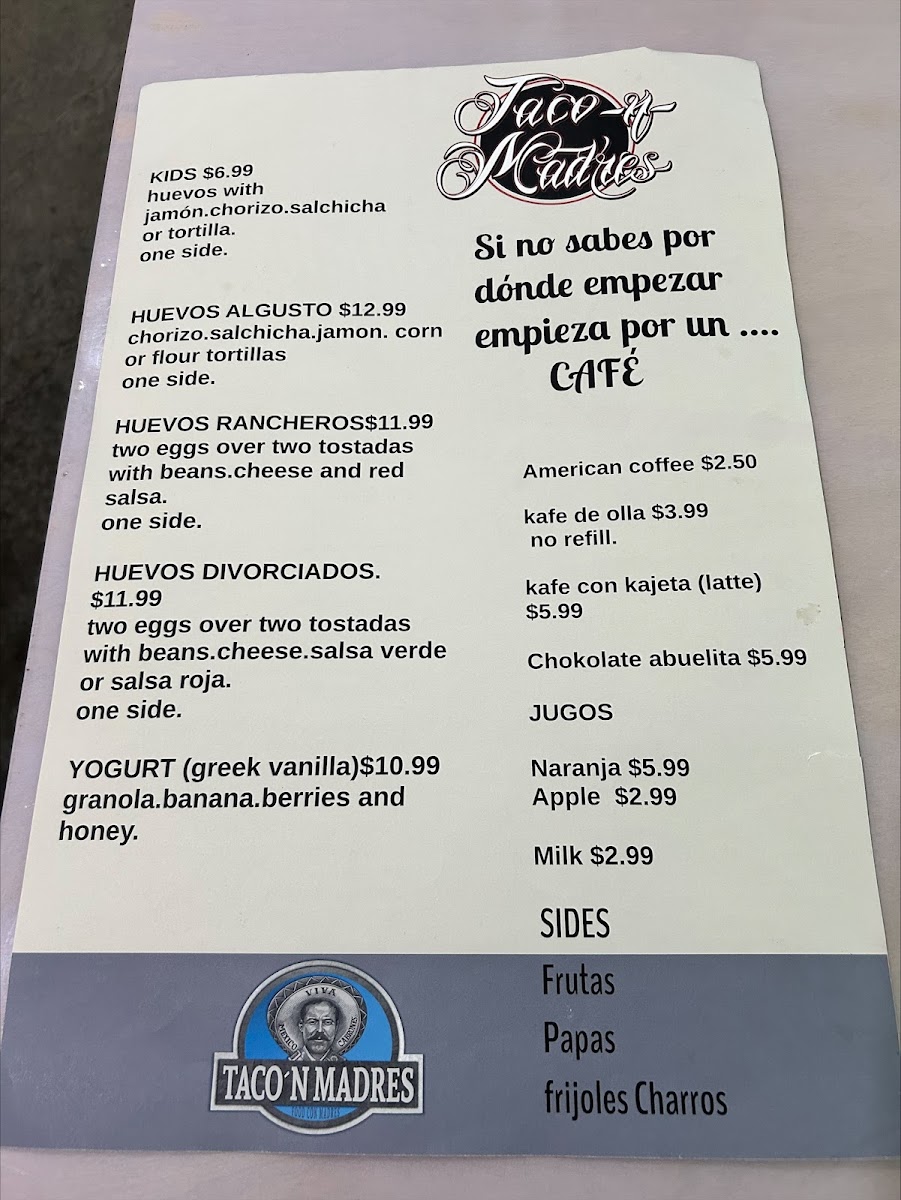Taco N Madres (K Brunch) Menu Photo 3