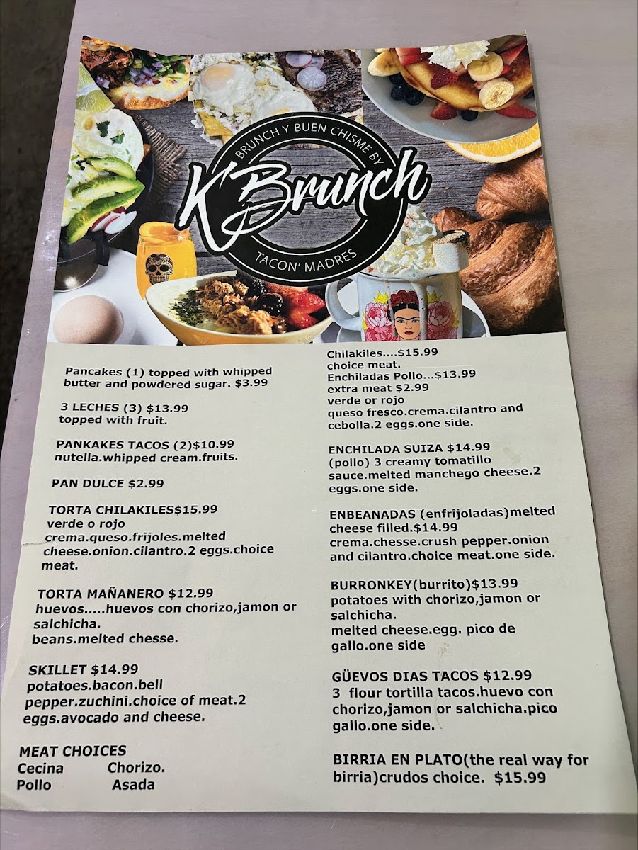 Taco N Madres (K Brunch) MenuMenu Photo 6