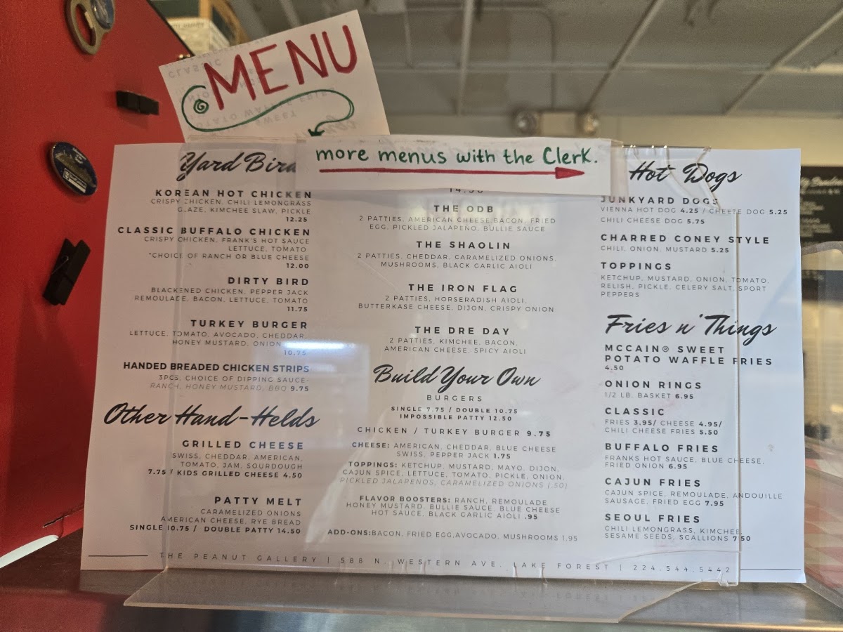The Peanut Gallery Menu Photo 2