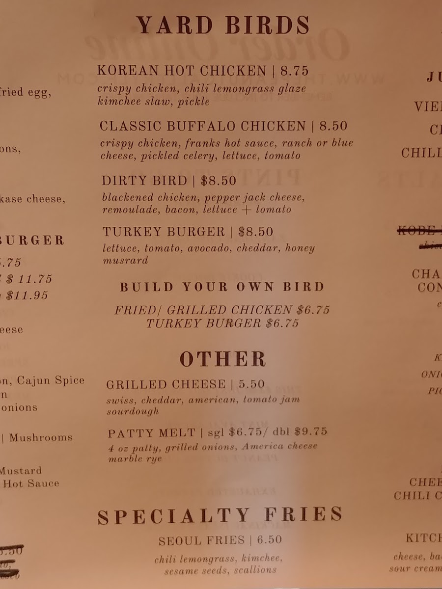 The Peanut Gallery MenuMenu Photo 7