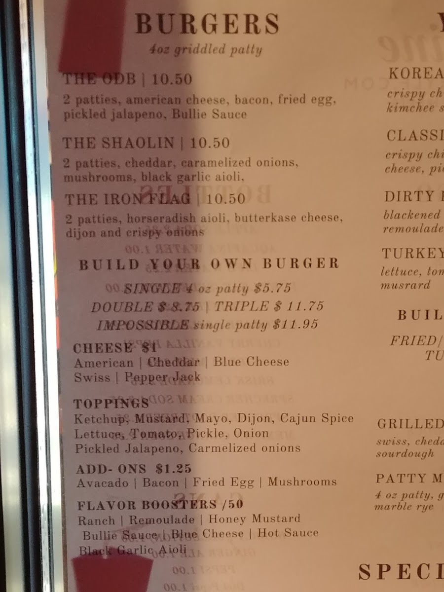 The Peanut Gallery MenuMenu Photo 9