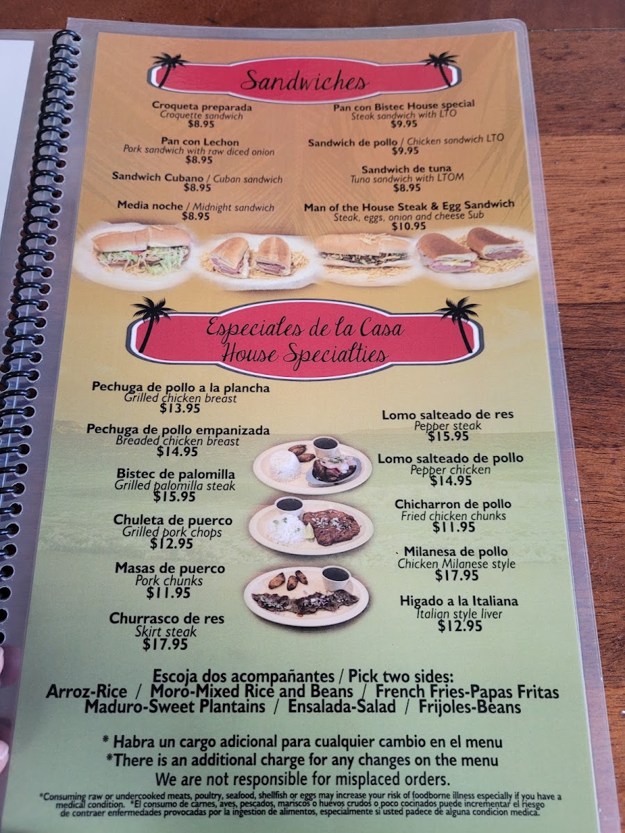 Three Palms Cuban Cafe Hollywood Menu Photo 4