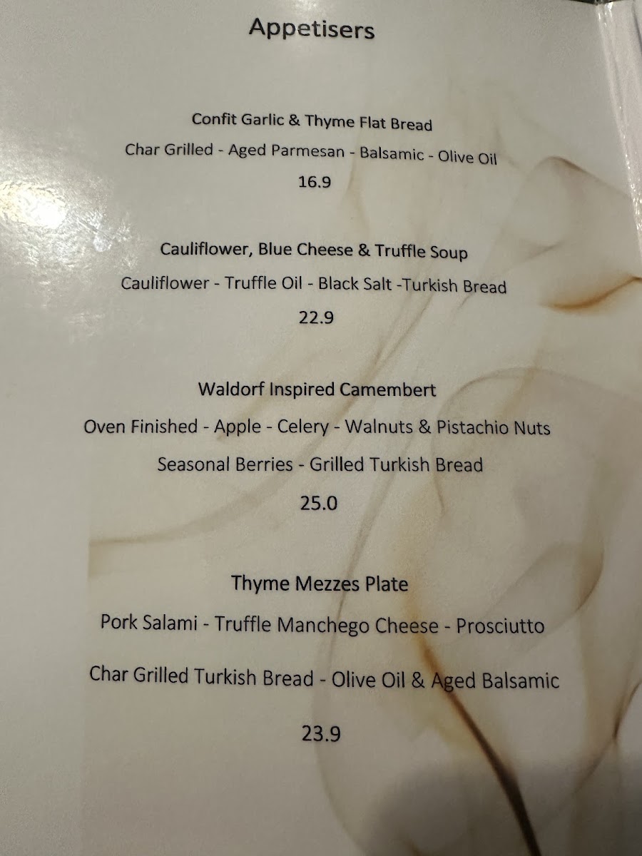 Thyme At The Lakes Menu Photo 2