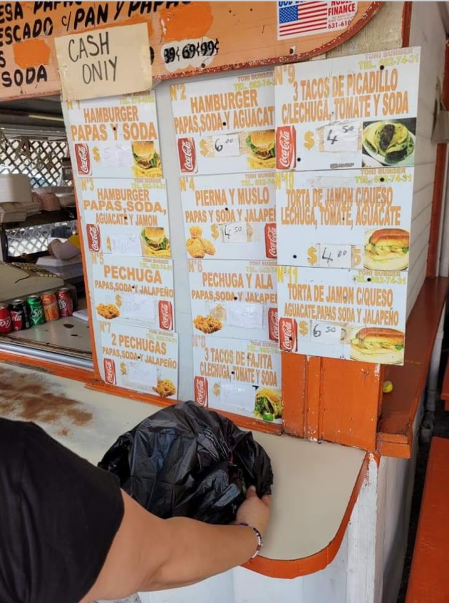 Toni Burger Menu Photo 1