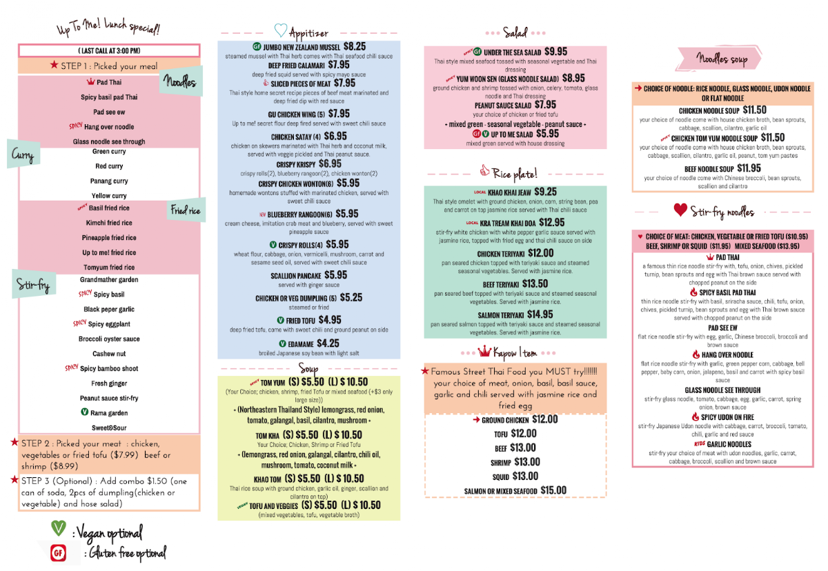 Up To Me Thai Asian & Ramen Menu Photo 2