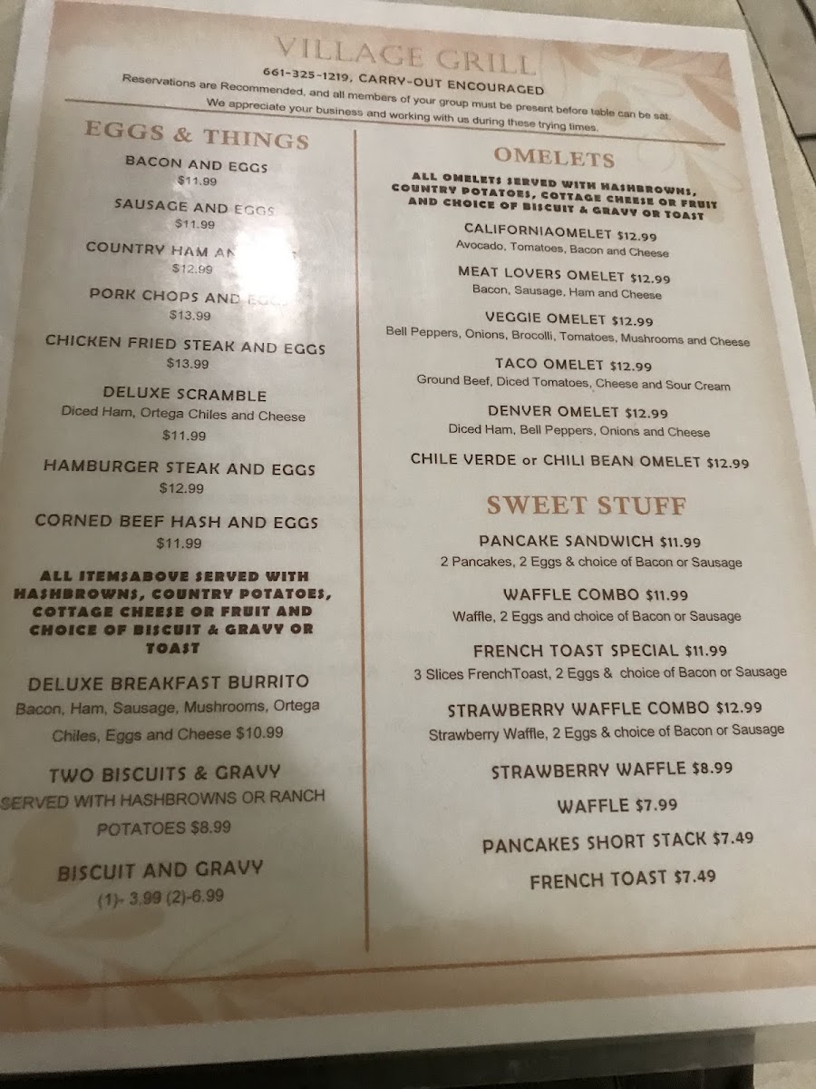 Village Grill Menu Photo 4
