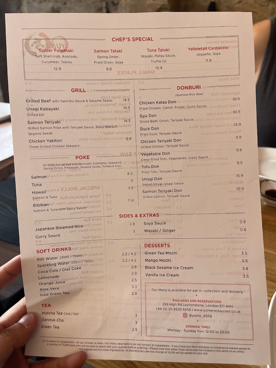 Yume (Sushi Restaurant & Takeaway) Menu Menu Photo 3