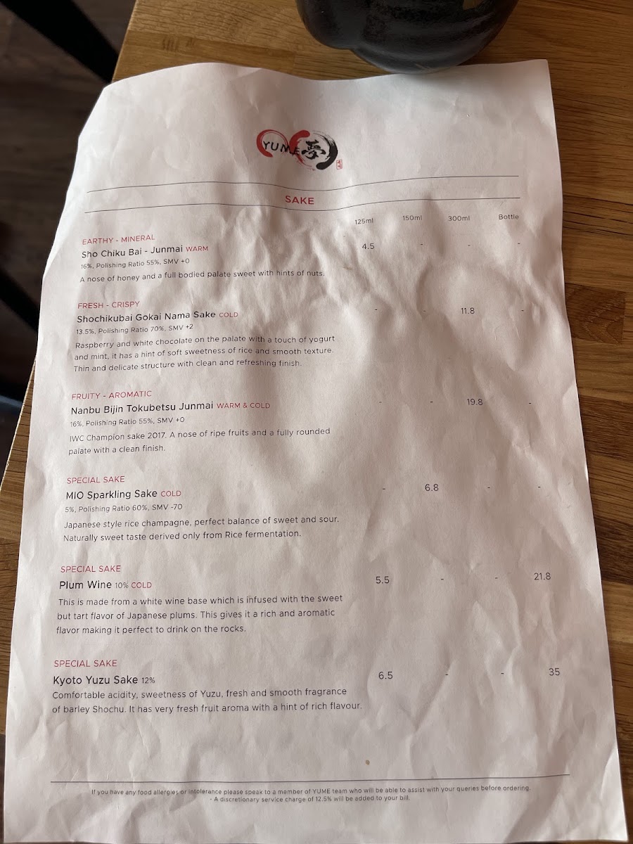 Yume (Sushi Restaurant & Takeaway) MenuMenu Photo 9